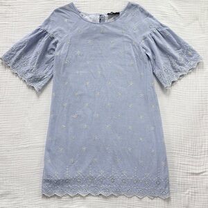 Sanctuary light blue 100% cotton eyelet dress size Medium